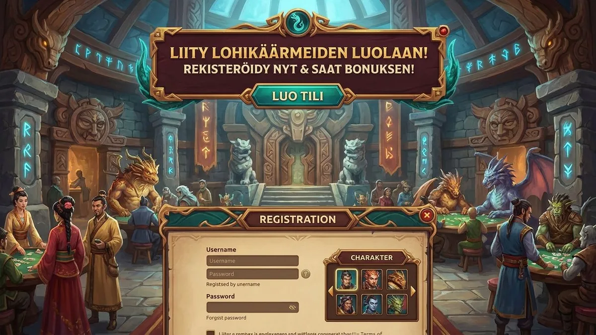 Rekisteröidy bonuksen kanssa
